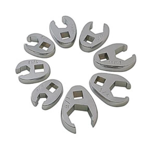 Gourmetgalley 0.38 in. Drive Fully Polished SAE Flare Nut Crowfoot Wrench Set - 8 Piece GO3646675 - main